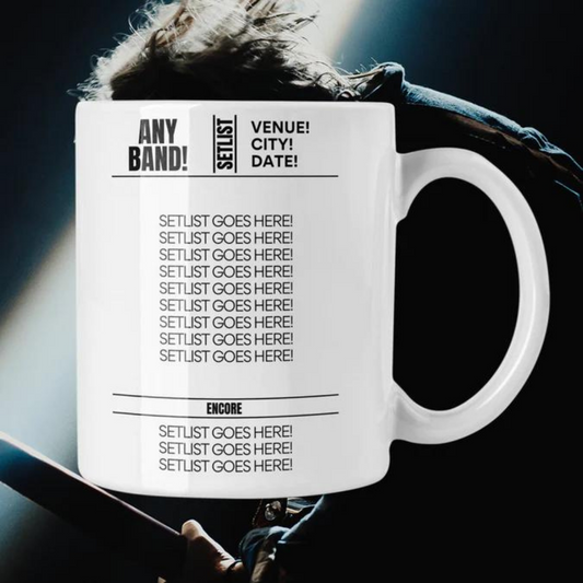 Custom Concert Setlist Mug