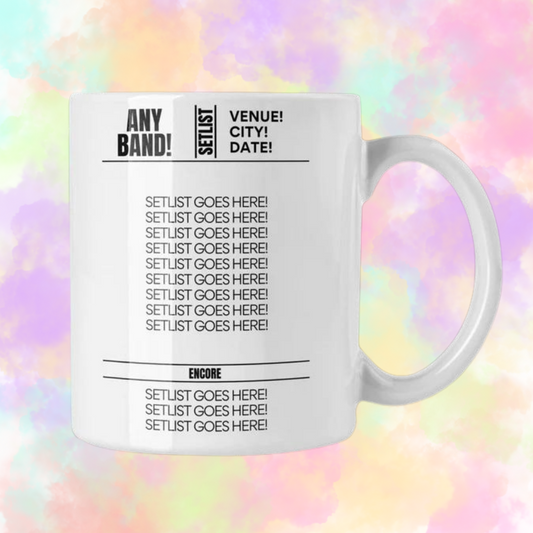 Custom Gig Setlist Mug